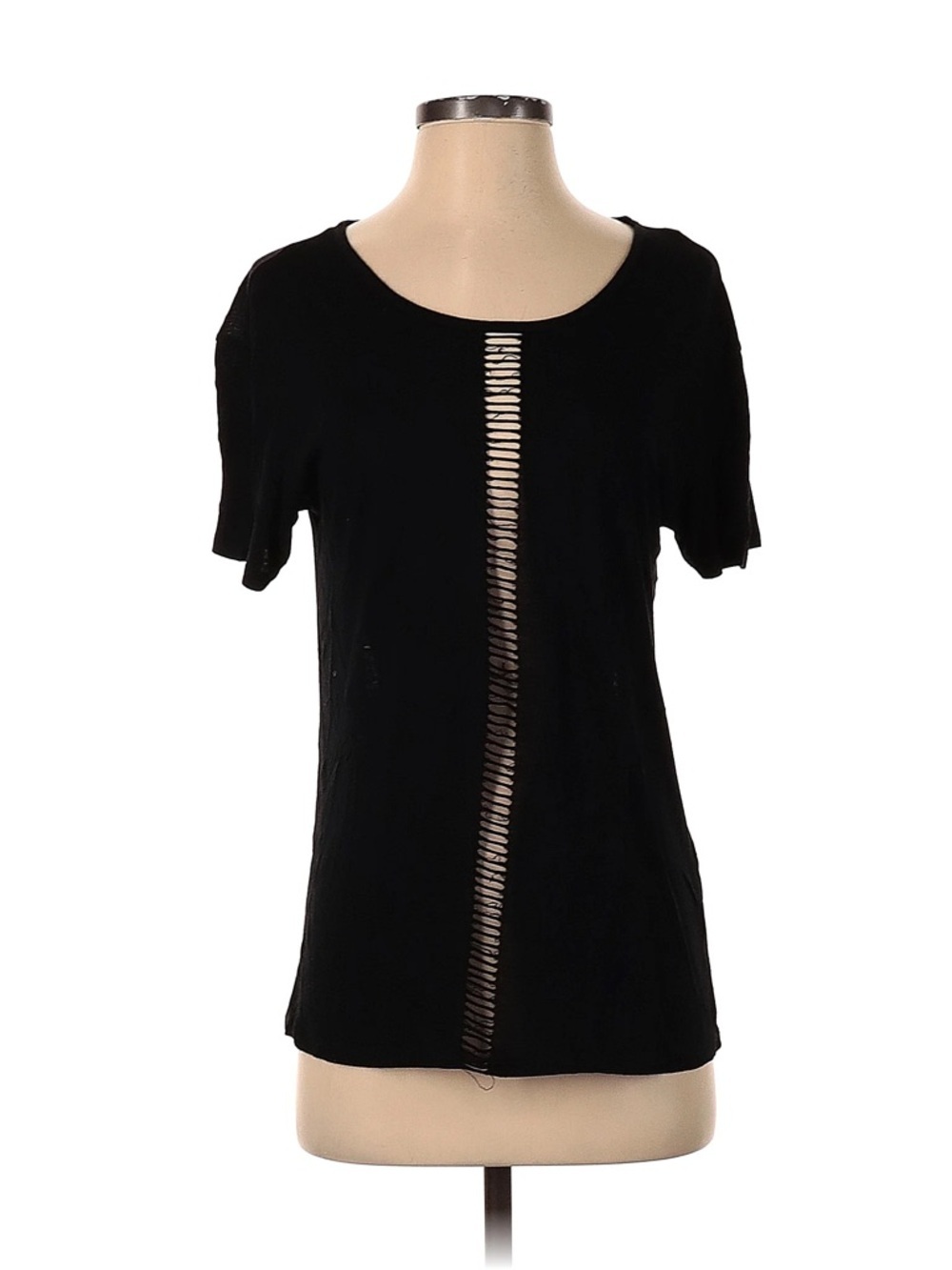 Sandro Black Short-Sleeve Top